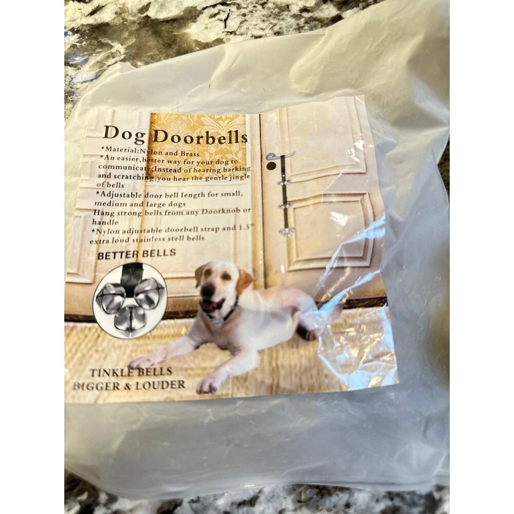 Dog, Cat Bed, Harness, Teething bone, Bells for door, bundle.